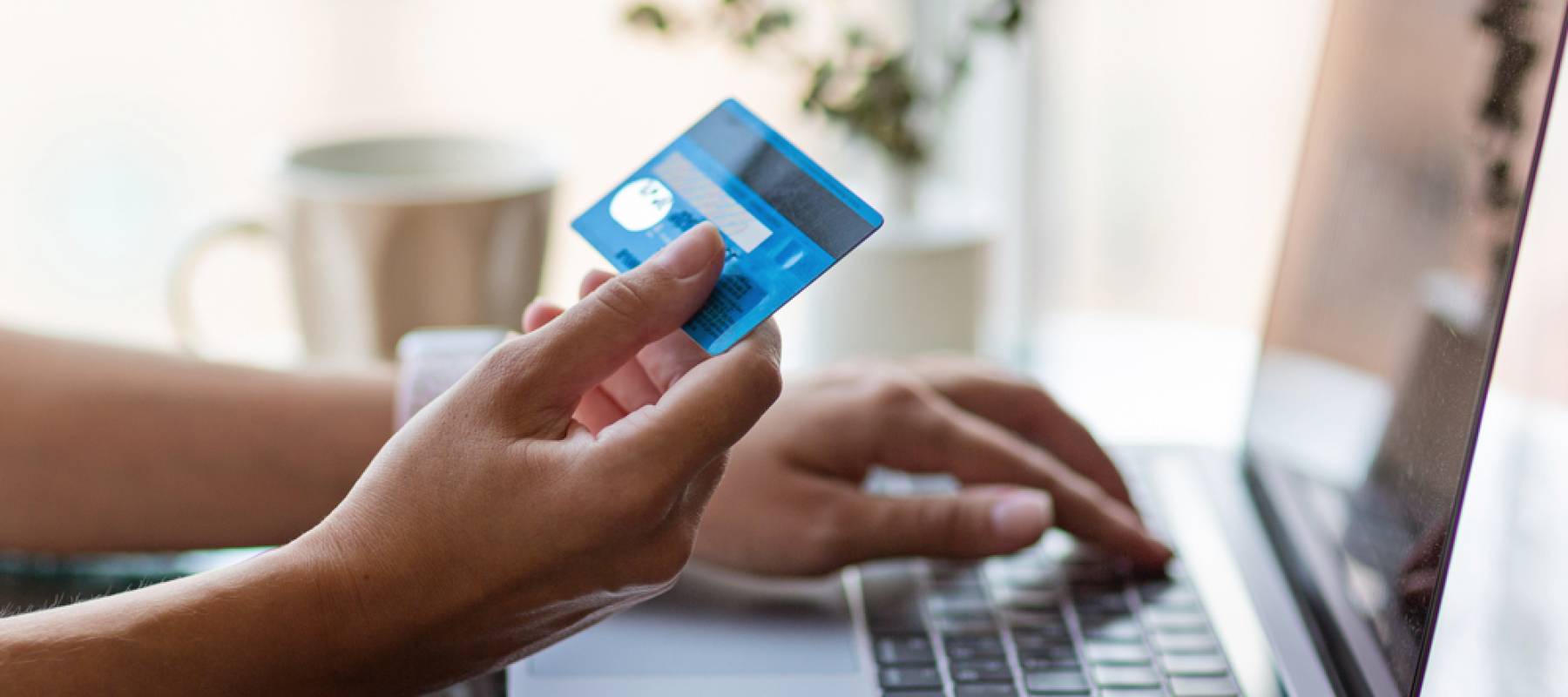 Person holding credit card