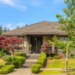 Luxury house at sunny day in Vancouver, Canada.