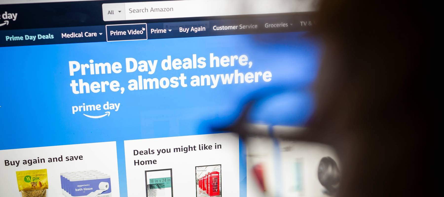 Amazon website promotes their self-proclaimed Prime Day two-day event, New York, July 16, 2024