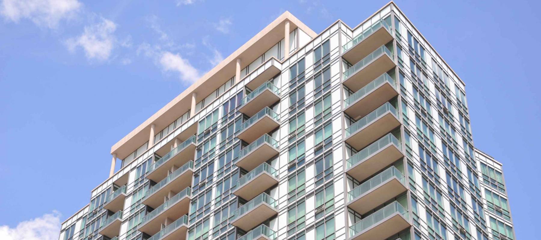 Balconies of residential building