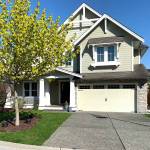 Beautiful new house in spring time, on a quiet cul-de-sac in British Columbia, Canada.