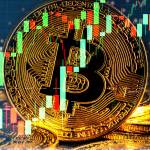 Bull market trend. Cryptocurrency. Bitcoin Stock Growth. Chart shows a strong increase in the price of bitcoin. Investing in virtual assets. Investment platform with charts and bitcoin coin.