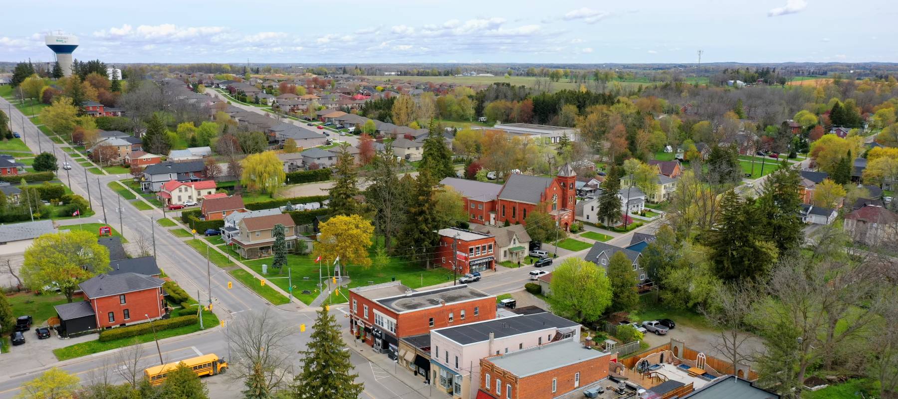 An aerial view of St. George, Ont., June 10, 2021.