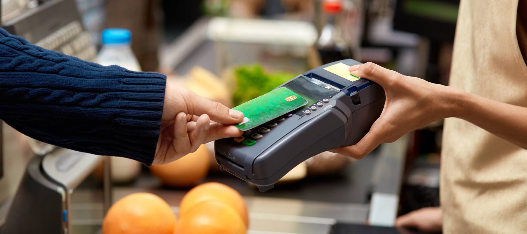 grocery store, cashier, paying