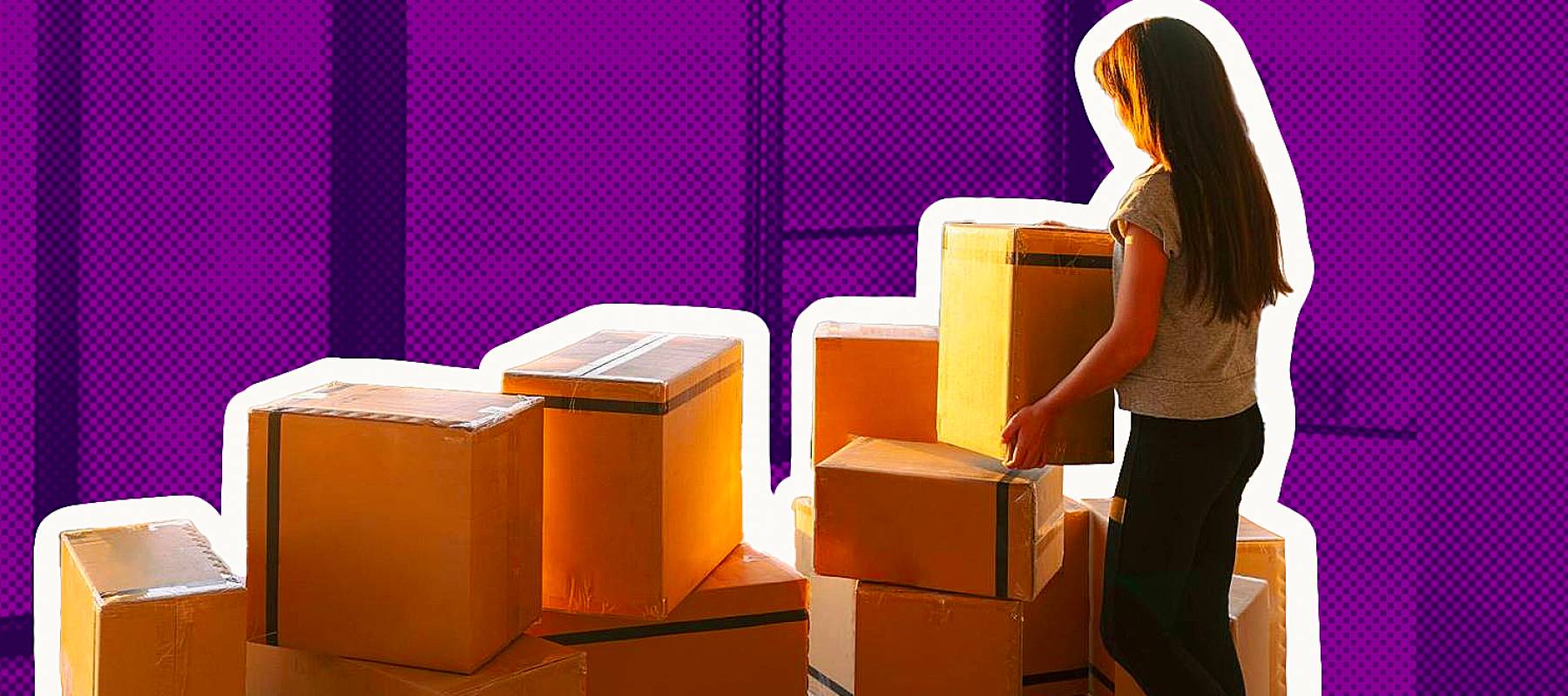 woman, condo, moving