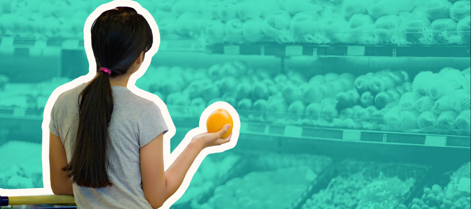 Woman grocery shopping