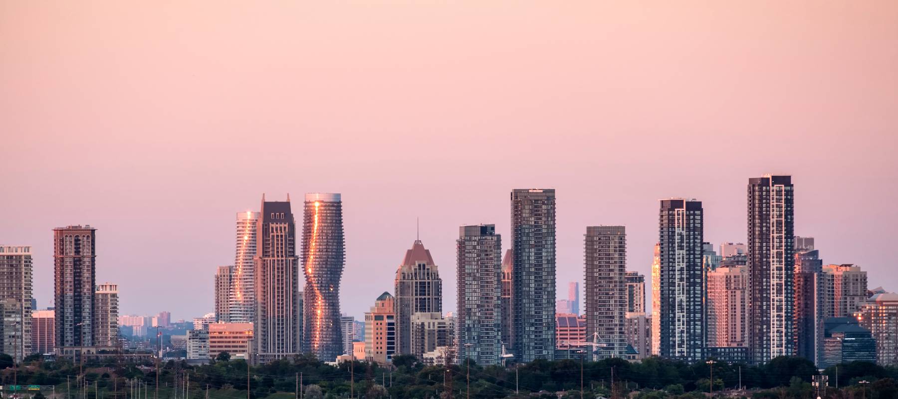 City of Mississauga Skyline at Sunset