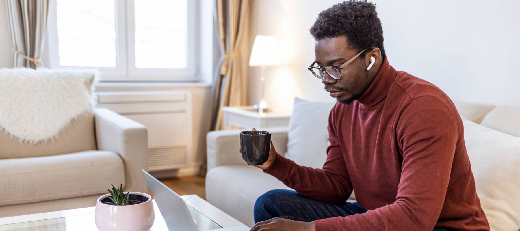 Man on a computer