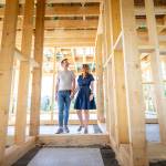 Couple make their dreams of building their own home come true visiting house under construction