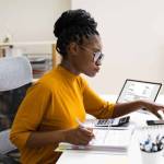 African Professional Chartered Accountant Woman Doing Tax