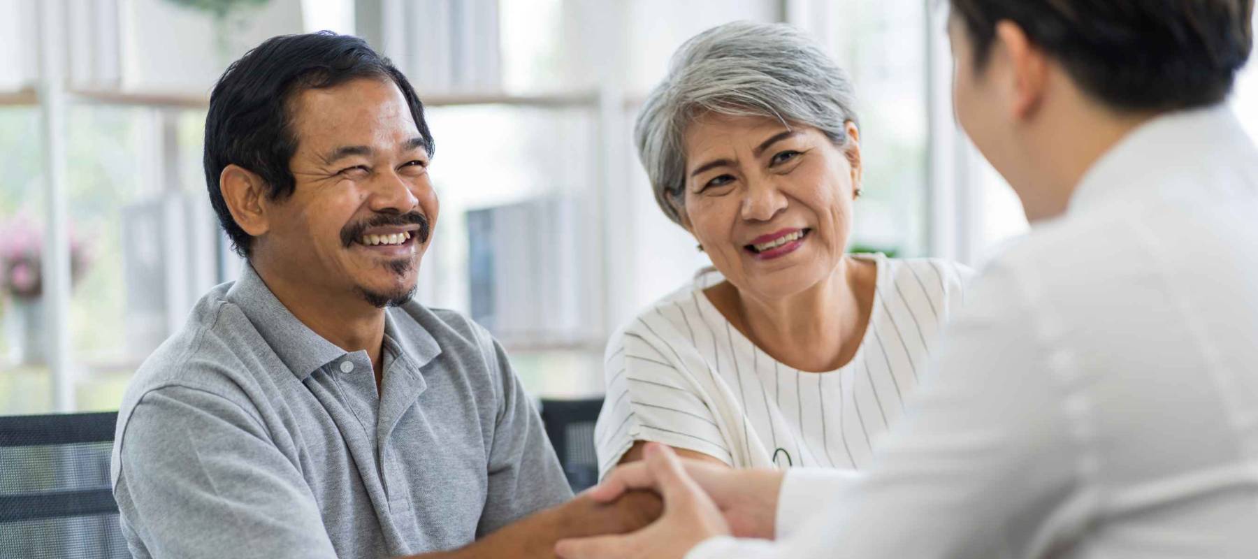 Older couple getting financial advice