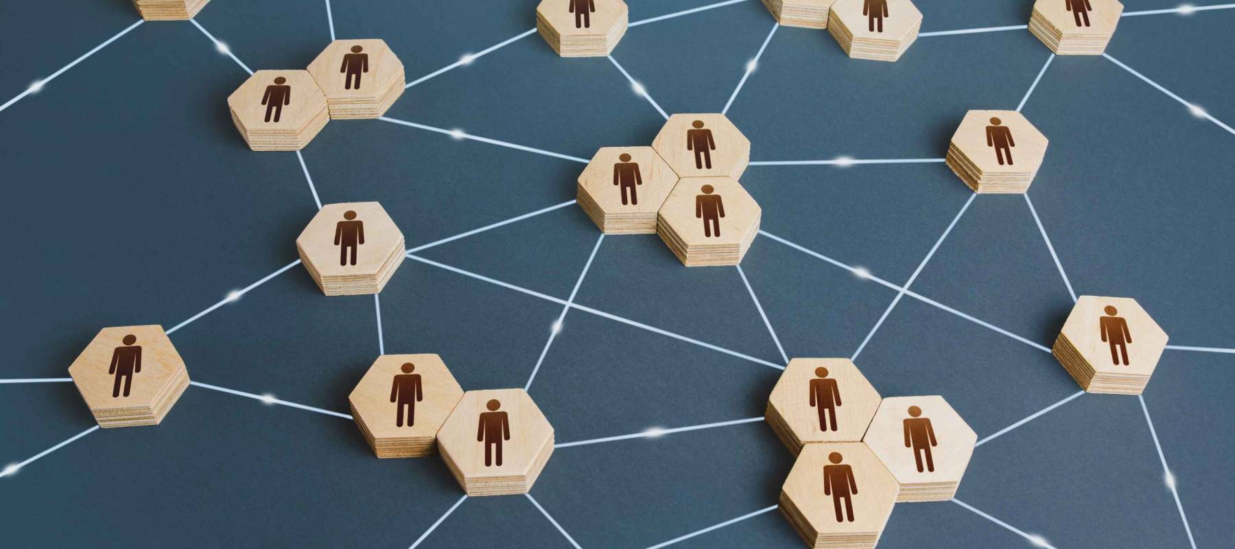 Network of interconnected people.