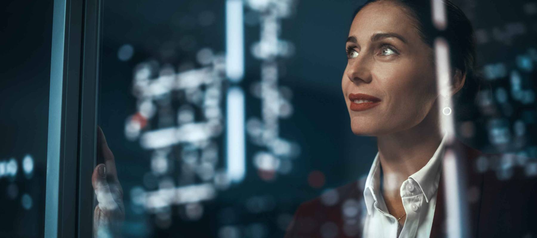 Office: Successful Businesswoman in Stylish Suit Working