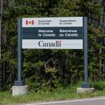 Canadian Border, Canada: July 1, 2018: Welcome To Canada Sign