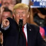 Trump angry on microphone