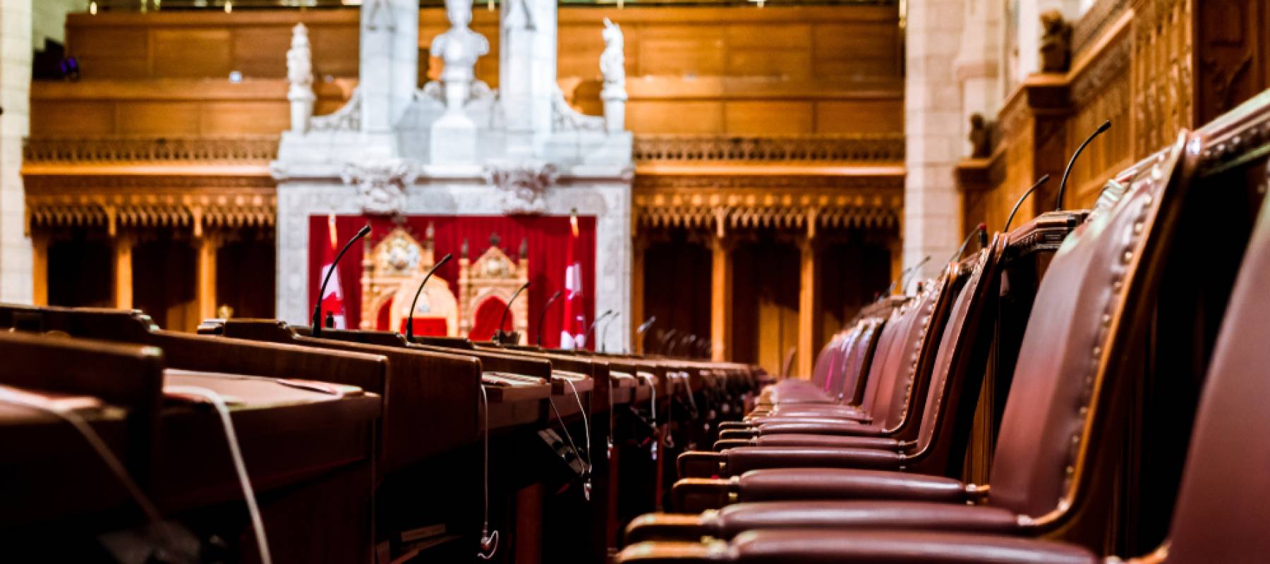 Inside the Parliament building in Ottawa