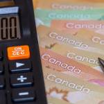Canadian money and calculator