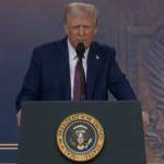 Donald Trump talks at World Economic Forum