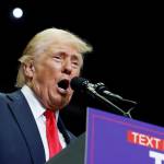 President Donald Trump speaks during a campaign rally at the Van Andel Arena