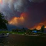 Wildfire in Kelowna, British Columbia Canada