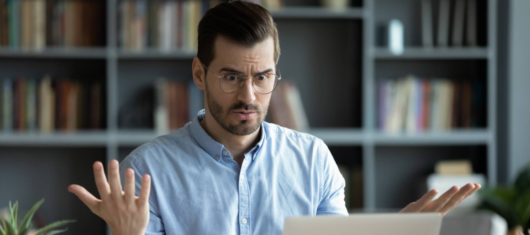 Confused looking man