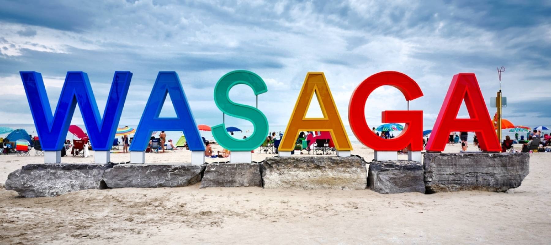 Wasaga sign at Wasaga Beach, Ontario