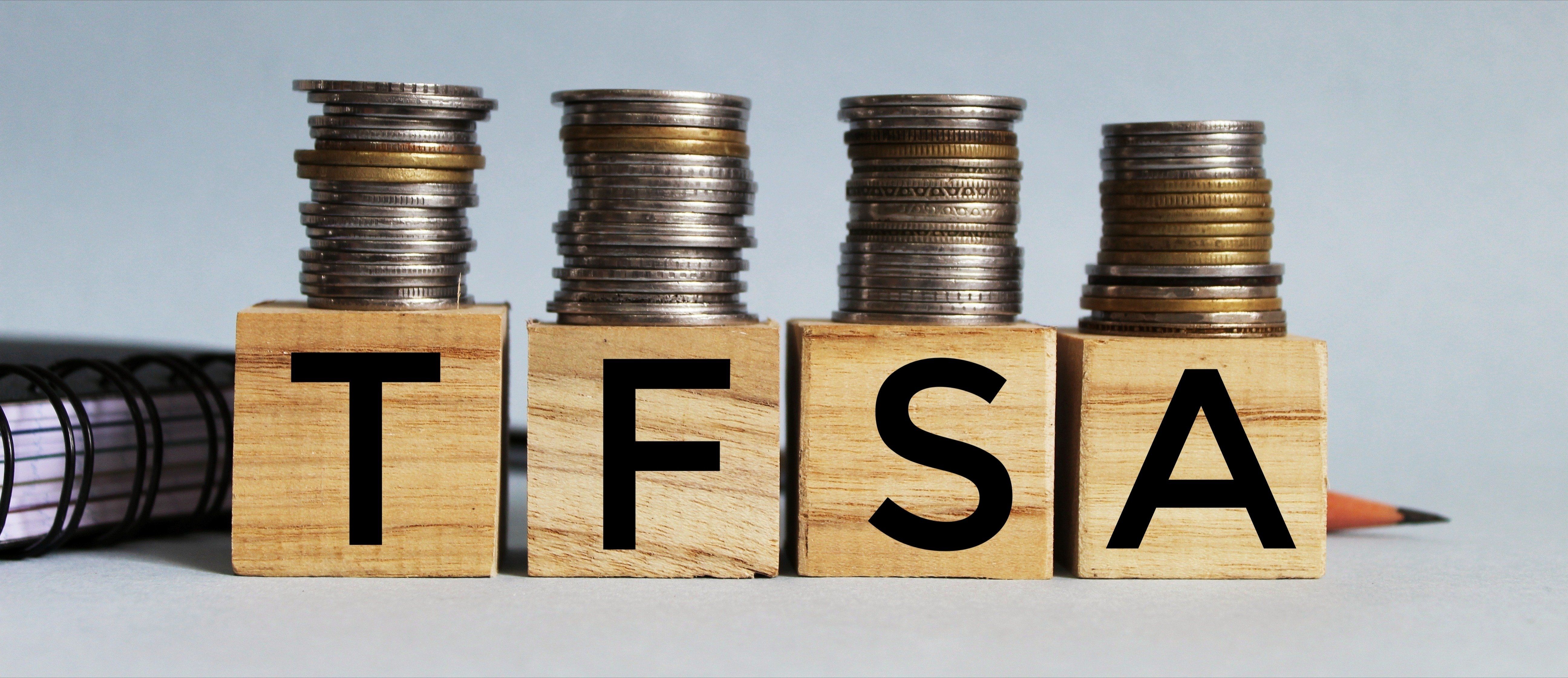 Tax Free Savings Account, TFSA letters on wooden blocks