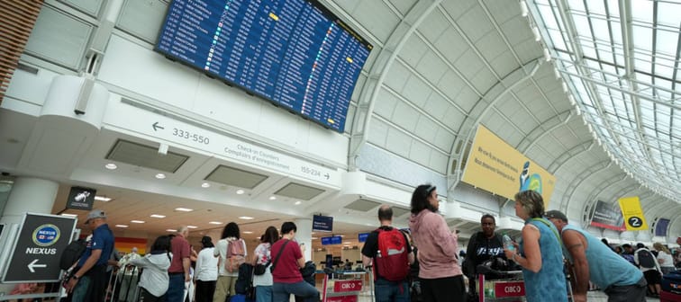 Toronto Pearson Airport as passengers g