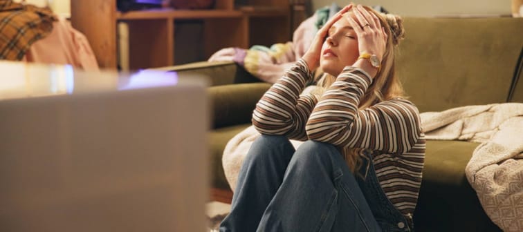 Woman looking stressed