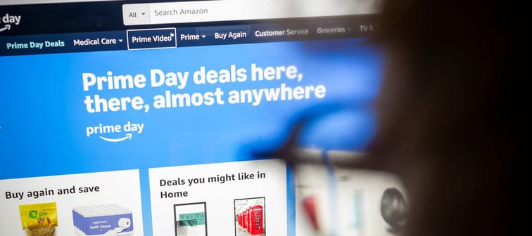 Amazon website promotes their self-proclaimed Prime Day two-day event, New York, July 16, 2024