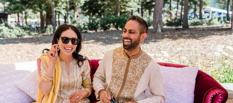 Wedding photographs by Cassie Valente of Cassandra Sethi and Ramit Sethi's wedding in Lake Tahoe in 2023