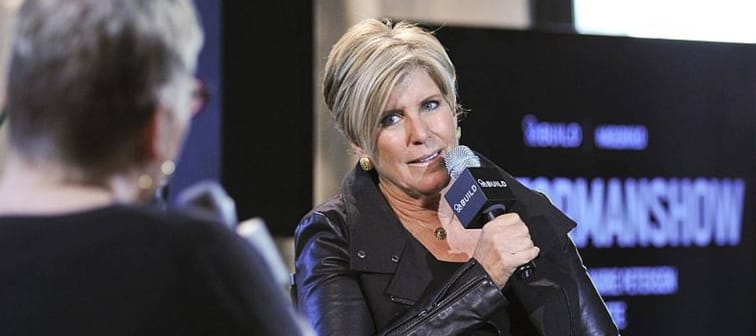Suze Orman speaks during AOL's BUILD Speaker Series at AOL Studios In New York