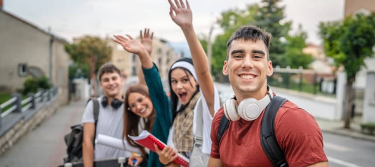 Students hanging out