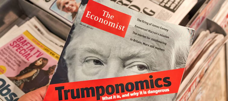 The Economist magazine with Donald Trump on title page. May 2017