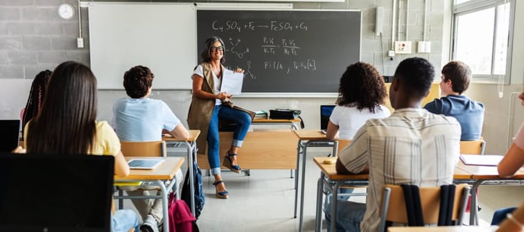 Students in a classroom