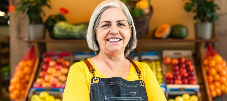 Older woman at work