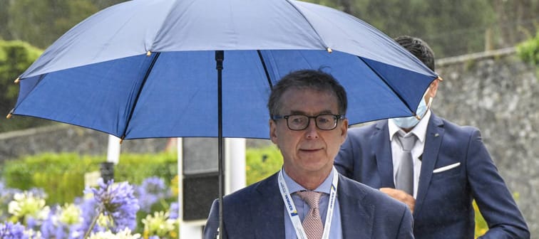 Governor of the Bank of Canada Tiff Macklem on the closing day of the 2022 European Central Bank Forum on Central Banking on June 29, 2022, in Sintra, Portugal.