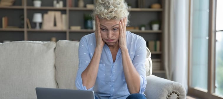 Woman looking stressed