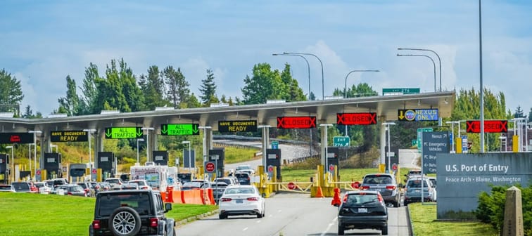 US-Canada Border, Peace Arch, Washington state