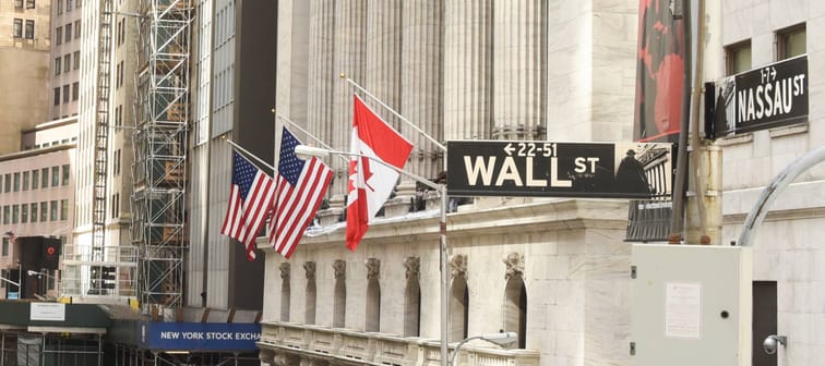 Wall Street, Canadian flag