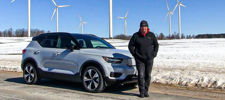 Eric Novak after test driving a Volvo XC40 Recharge