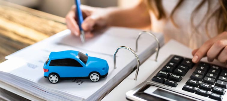 Car Loan And Finance Documents In Office