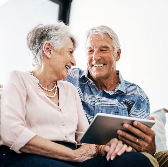Photo of a happy retired couple