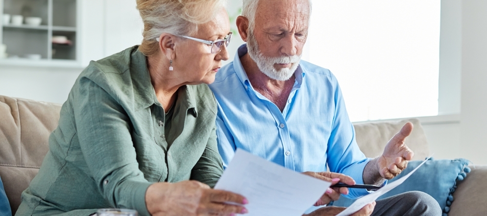 Retirees doing taxes
