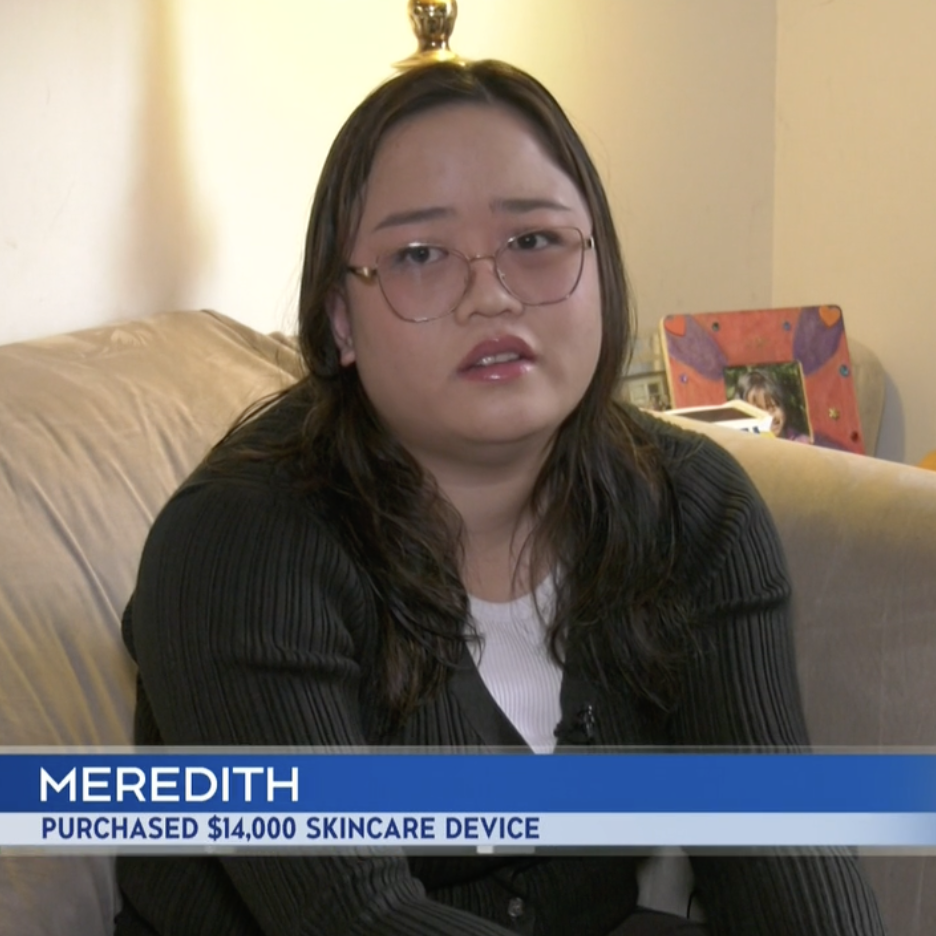 Meredith signed a contract for a light therapy mask she didn't want