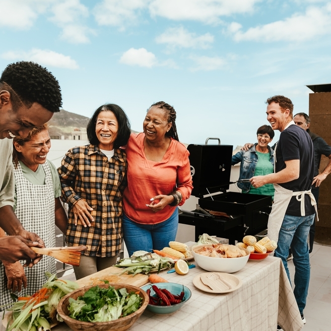 Multigenerational family gathering