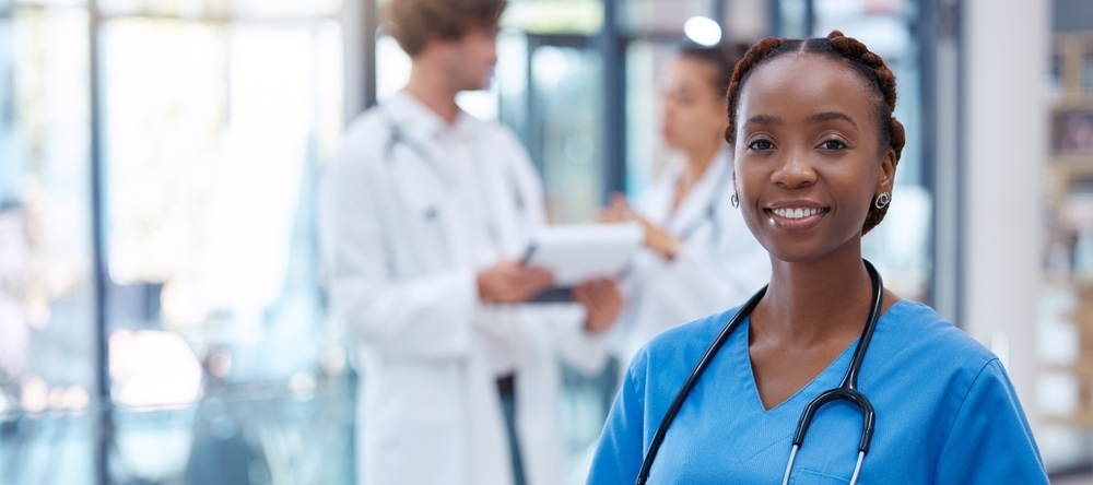 A photo of a female nurse