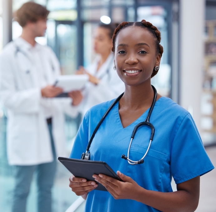 A photo of a female nurse