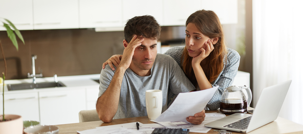 Picture of male/female stressed