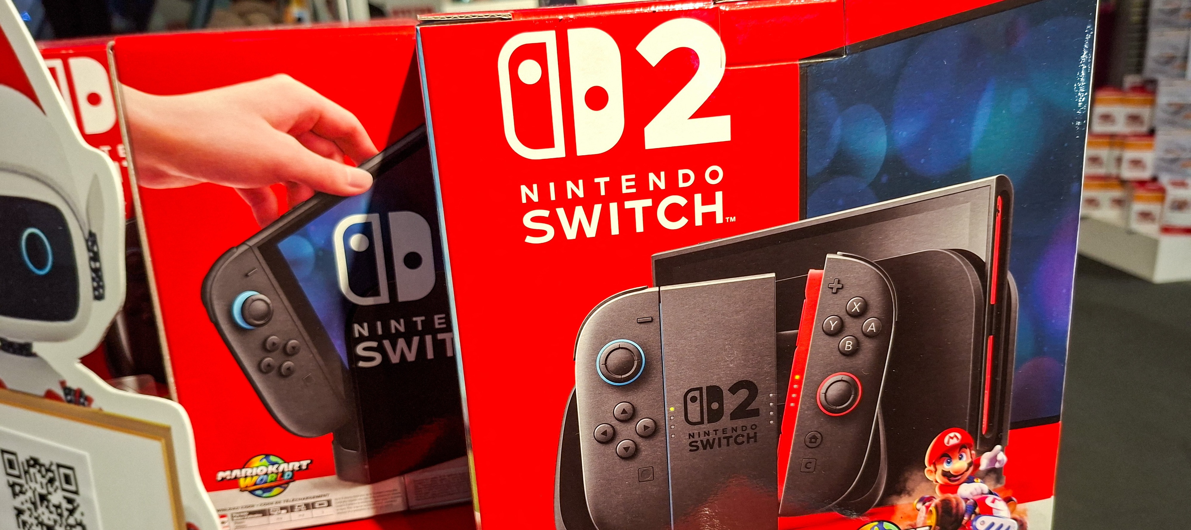 Nintendo Switch 2 on display in store